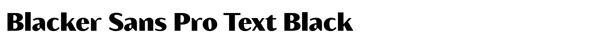 Blacker Sans Pro Text Black image